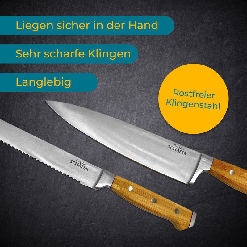 Messerblock Messerset Küchenbesteck-Set Kochmesser-Set Messerständer