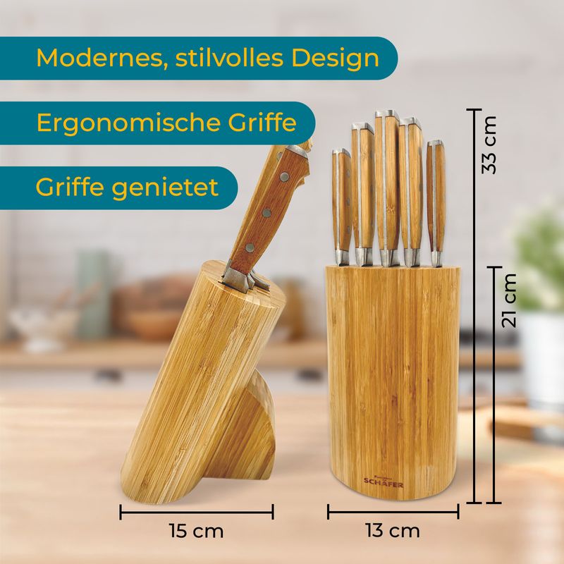 Messerblock Messerset Küchenbesteck-Set Kochmesser-Set Messerständer