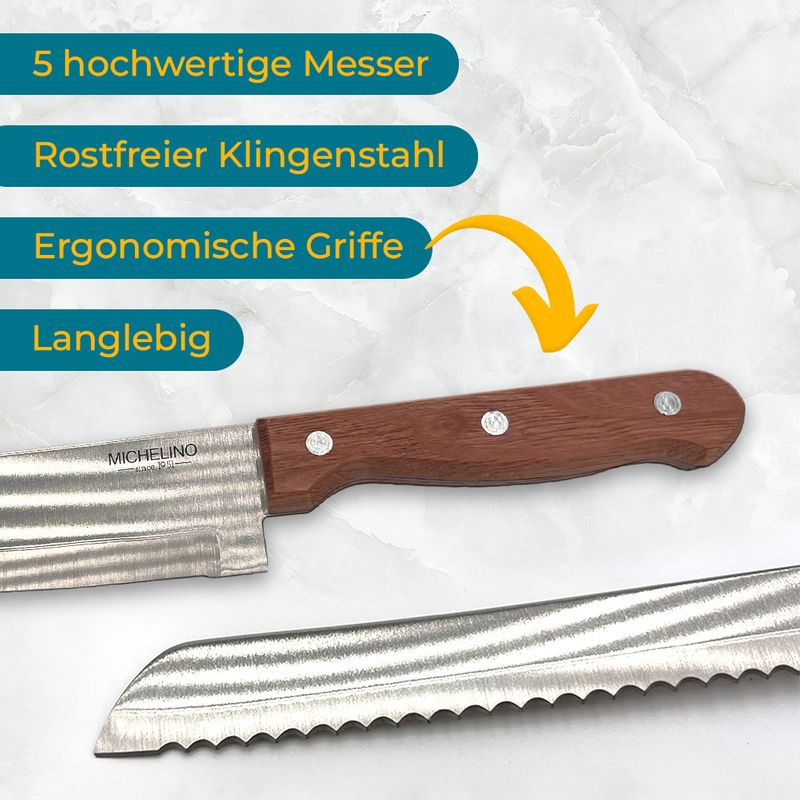 Messer Set Messerblock Kochmesser-Set Messerhalter Messerständer