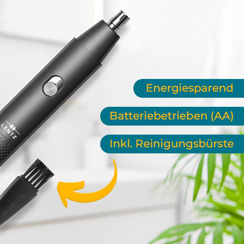 3-tlg. Nasenhaartrimmer-Set Barttrimmer Augenbrauentrimmer