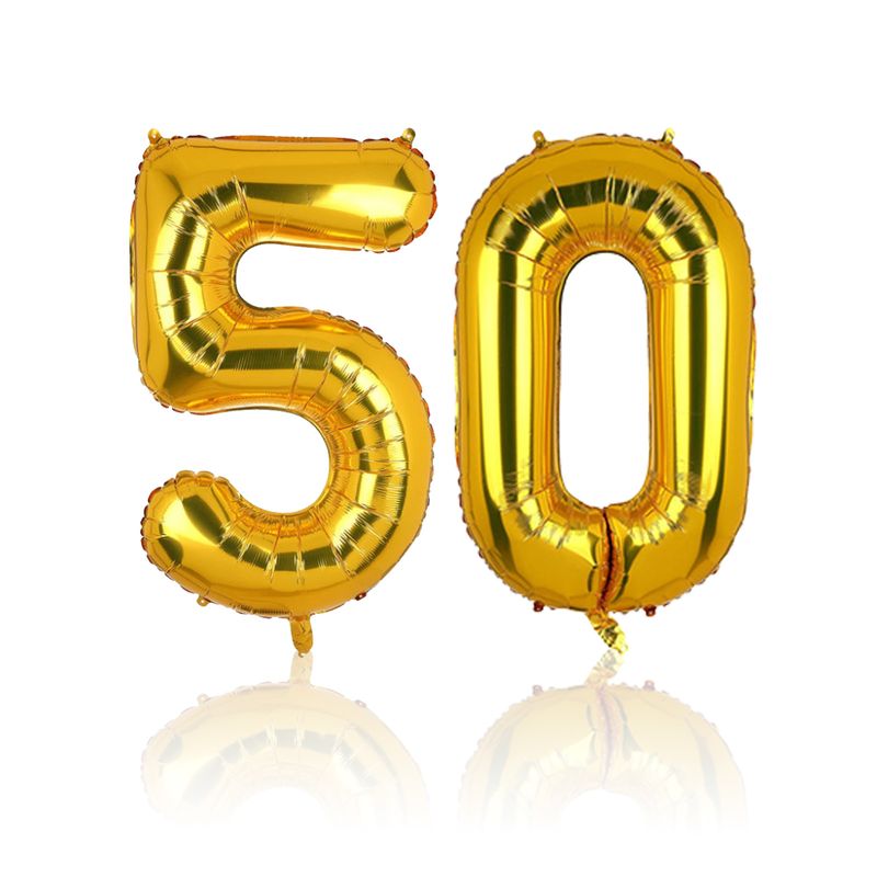 Folienballon Zahl 50 Golden Zahlenballon Geburtstagsparty Ballon 40cm