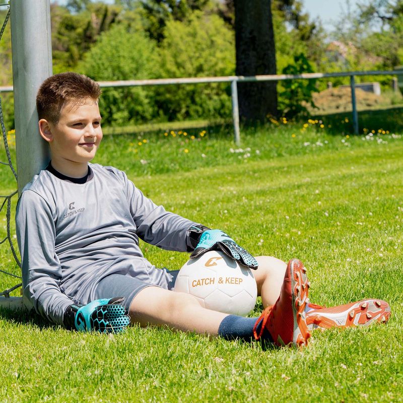 Fussballhandschuhe Kralle Junior Pro 3.0 Gr. 4 Blau Torwart Keeper Goalie Handschuhe