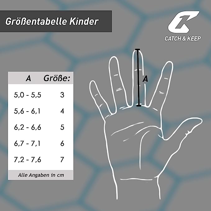 Fussballhandschuhe Kralle Junior Pro 3.0 Gr. 6 Blau Torwart Keeper Goalie Handschuhe