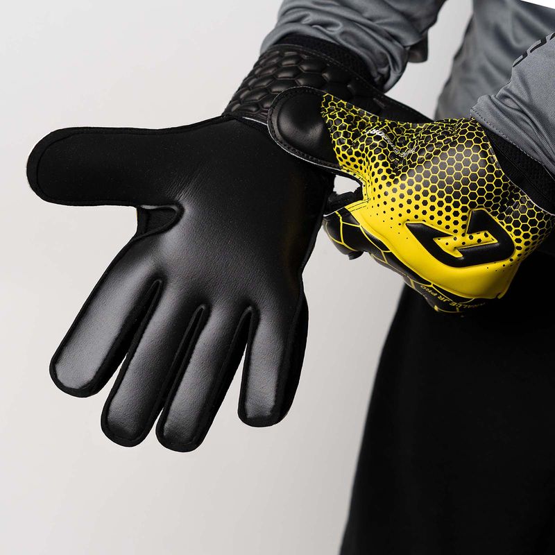 Fussballhandschuhe Kralle Junior Pro 3.0 Gr. 4 Gelb Torwart Keeper Goalie Handschuhe