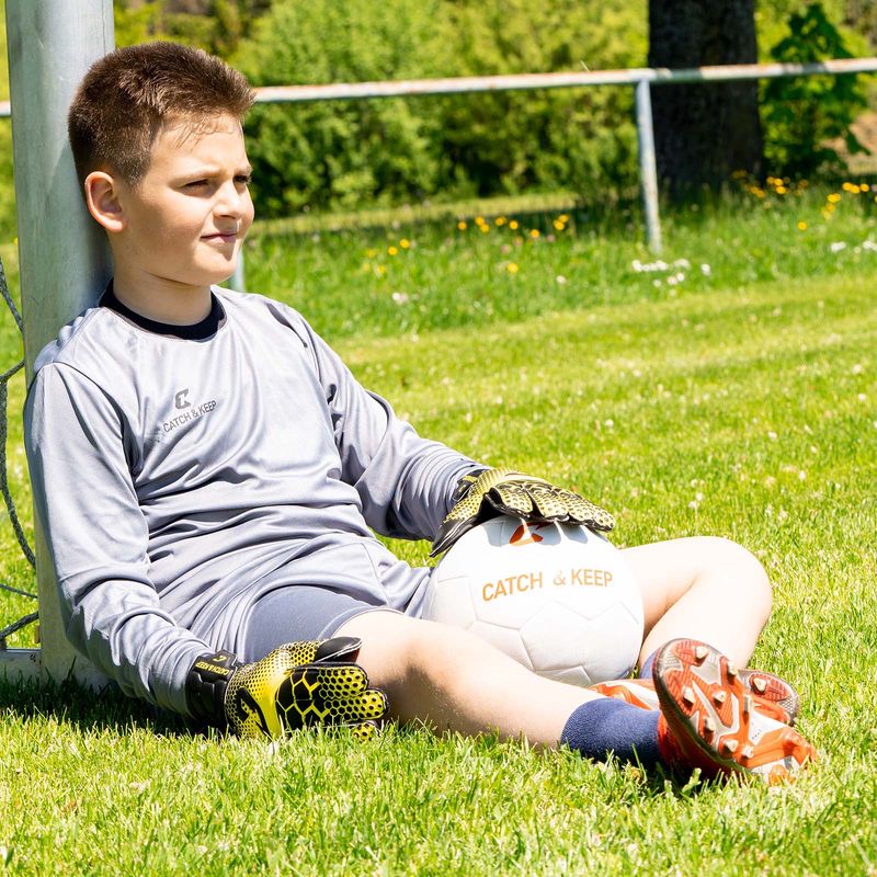 Fussballhandschuhe Kralle Junior Pro 3.0 Gr. 4 Gelb Torwart Keeper Goalie Handschuhe
