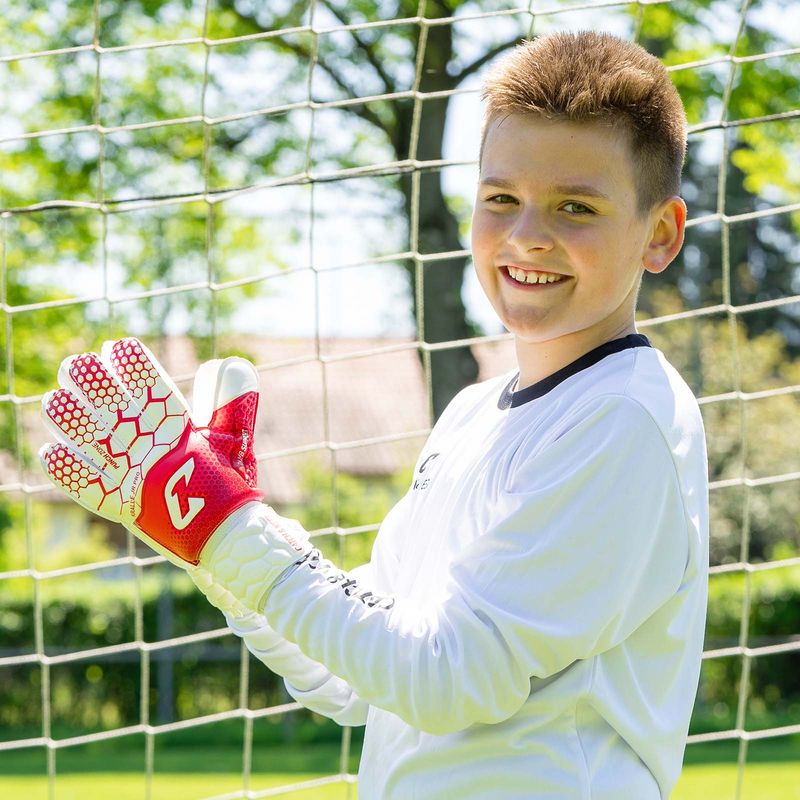 Fussballhandschuhe Kralle Junior Pro 3.0 Gr. 4 Rot Torwart Keeper Goalie Handschuhe