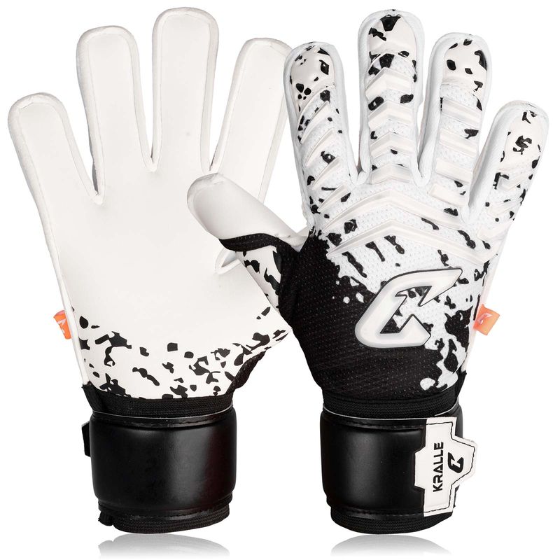 Fussballhandschuhe Kralle Splash Gr. 3 Weiss Torwart Keeper Goalie Handschuhe