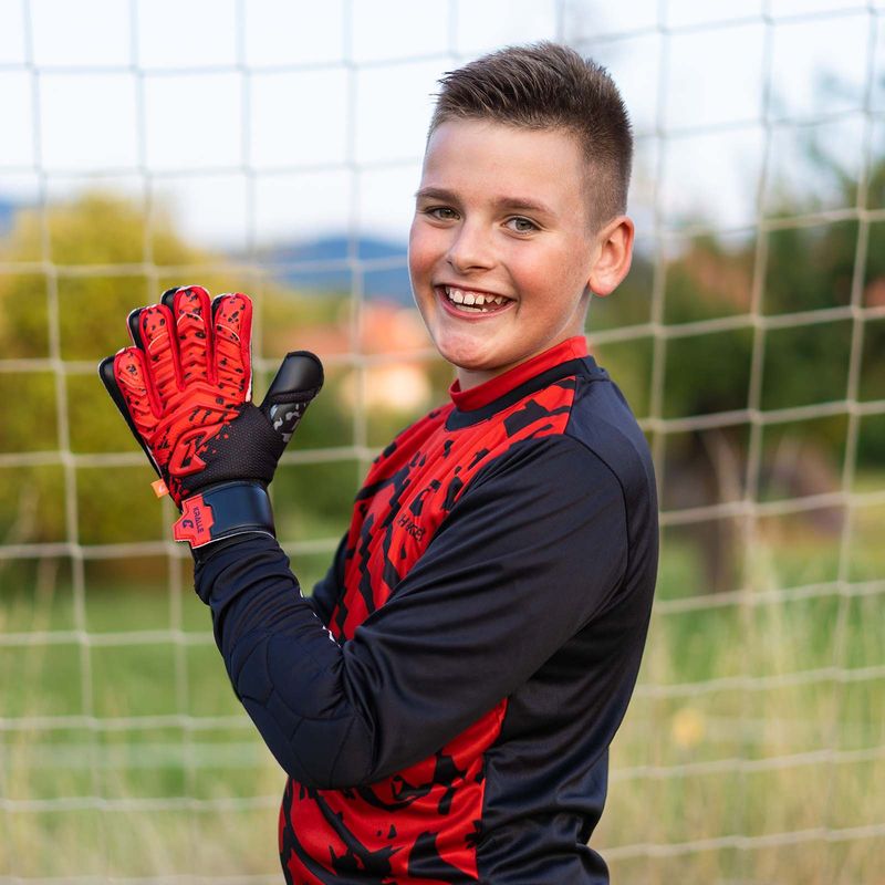 Fussballhandschuhe Kralle Splash Gr. 3 Rot Torwart Keeper Goalie Handschuhe