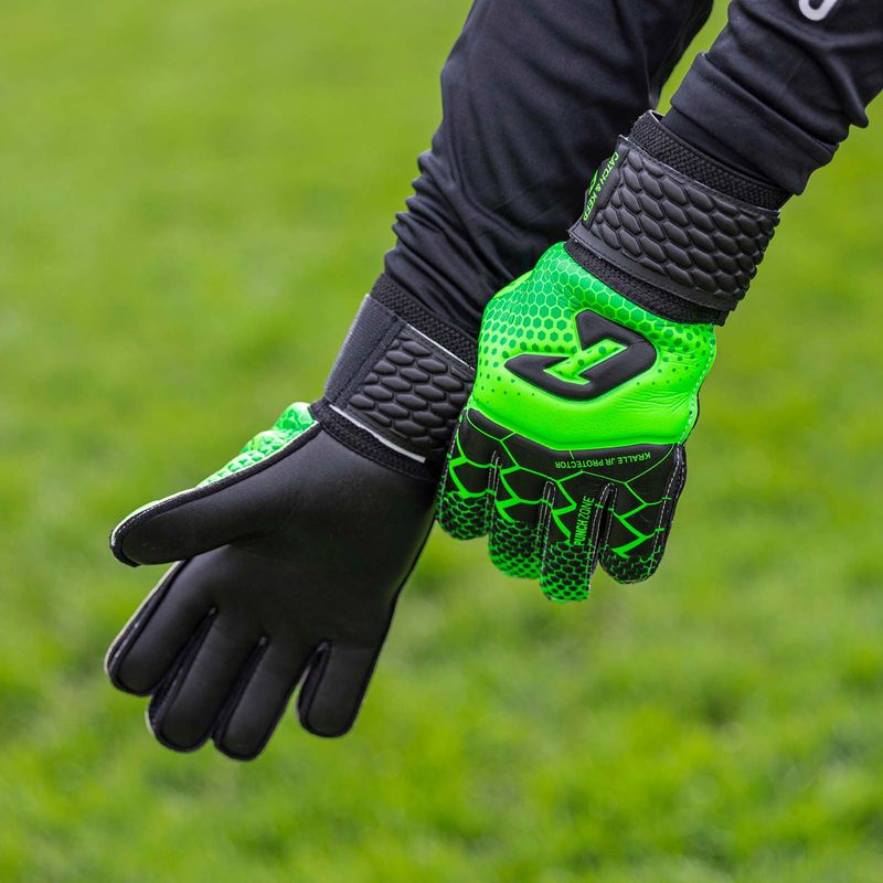Fussballhandschuhe Kralle Protector Gr. 5 Grün Torwart Keeper Goalie Handschuhe