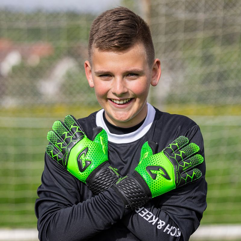 Fussballhandschuhe Kralle Protector Gr. 5 Grün Torwart Keeper Goalie Handschuhe