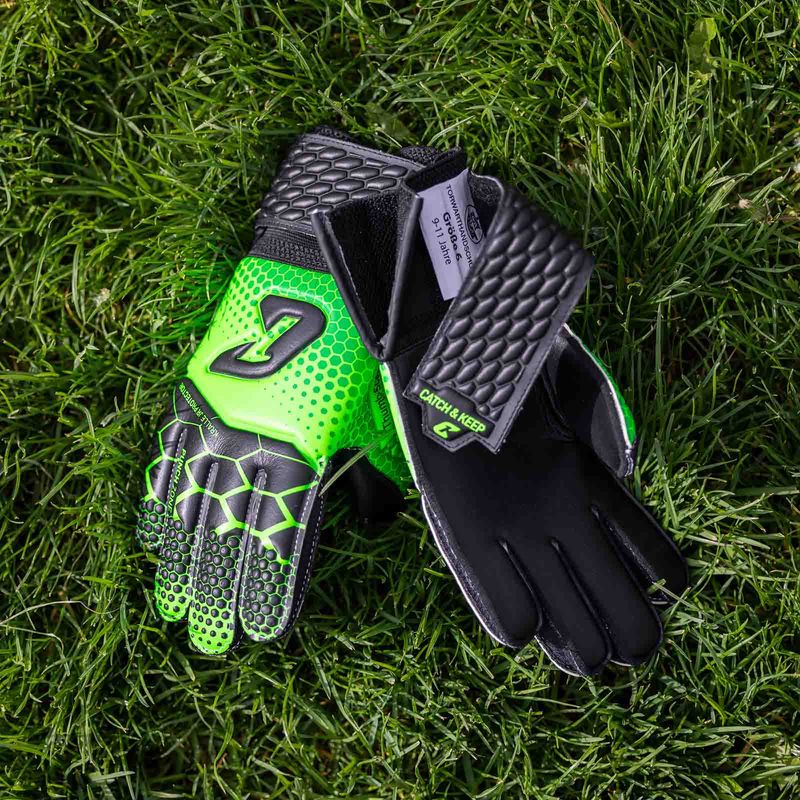 Fussballhandschuhe Kralle Protector Gr. 7 Grün Torwart Keeper Goalie Handschuhe