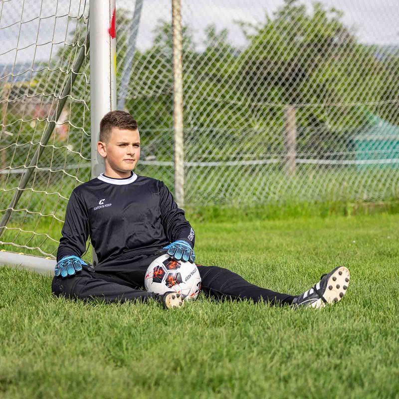 Fussballhandschuhe Kralle Protector Gr. 4 Blau Torwart Keeper Goalie Handschuhe