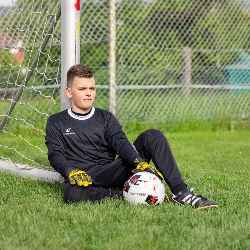 Fussballhandschuhe Kralle Protector Gr. 5 Gelb Torwart Keeper Goalie Handschuhe