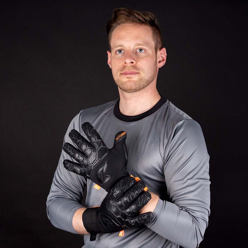 Fussballhandschuhe Fly Dark Soul Gr. 9 Schwarz Torwart Keeper Goalie Handschuhe