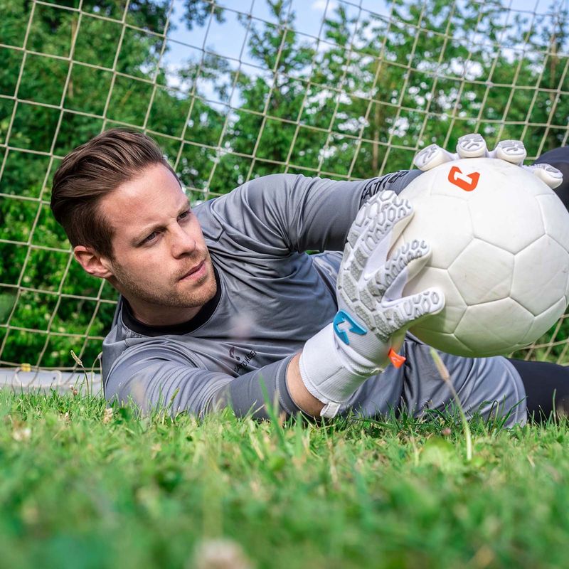 Fussballhandschuhe Fly White Soul Gr. 9.5 Weiss Torwart Keeper Goalie Handschuhe
