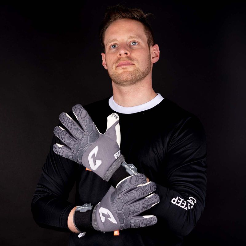 Fussballhandschuhe Fly Grey Soul Gr. 10 Grau Torwart Keeper Goalie Handschuhe