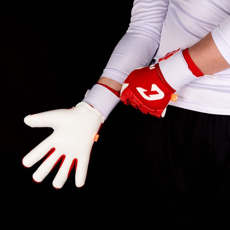 Fussballhandschuhe Fly Red Soul Gr. 7 Rot Torwart Keeper Goalie Handschuhe