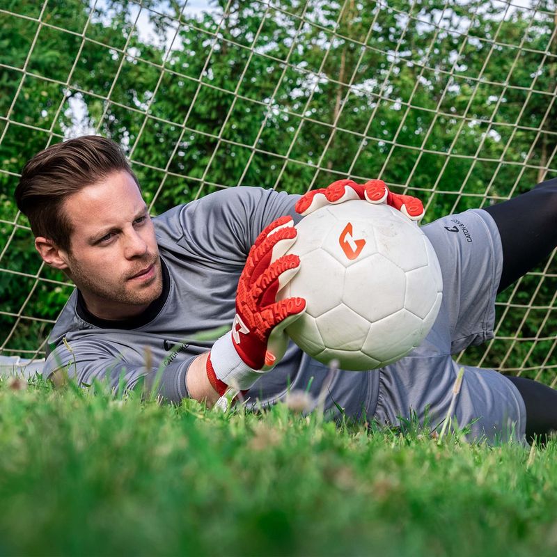 Fussballhandschuhe Fly Red Soul Gr. 12 Rot Torwart Keeper Goalie Handschuhe