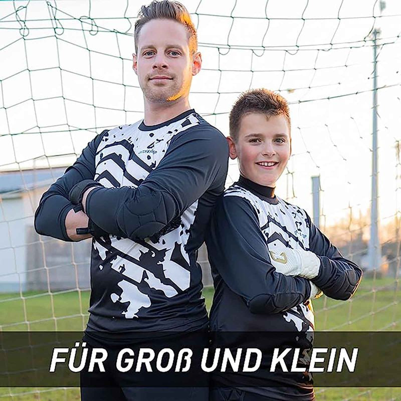 Trikot Protection Torwarttrikot Gr. L Weiss-Schwarz Fussball Torwart Shirt Oberteil