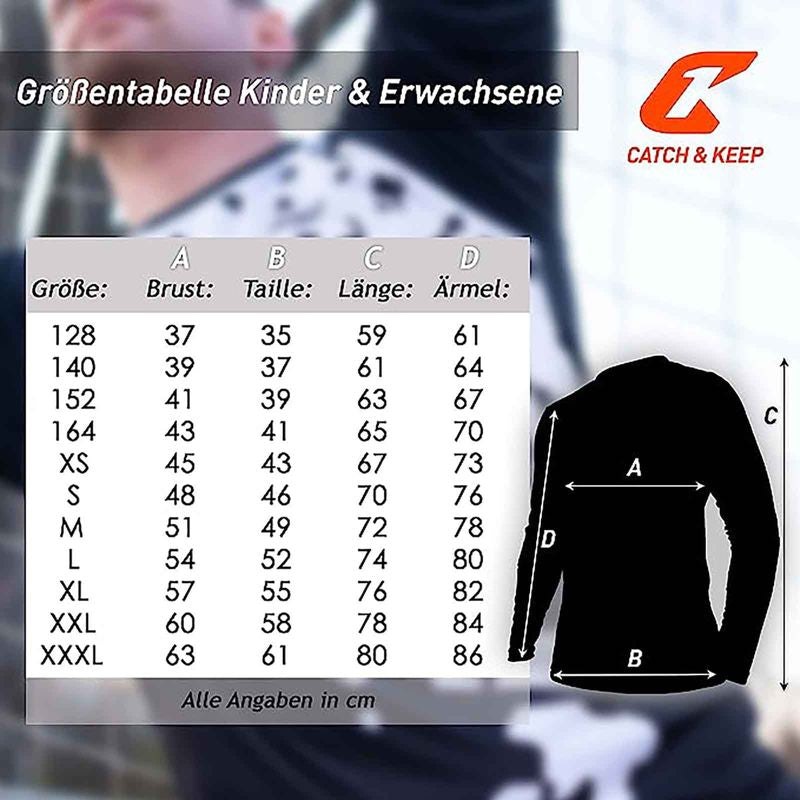 Trikot Protection Torwarttrikot Gr. XXL Weiss-Schwarz Fussball Torwart Shirt Oberteil