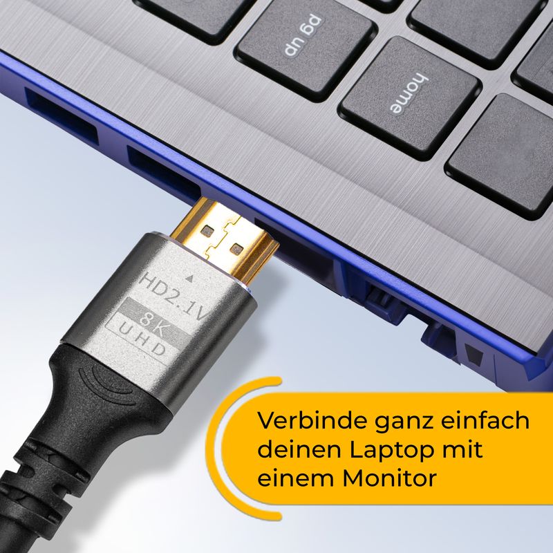 HDMI zu HDMI Kabel 2m 8K UHD High Speed HDMI Anschlusskabel