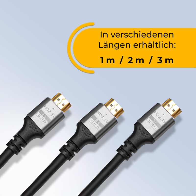 HDMI zu HDMI Kabel 3m 8K UHD High Speed HDMI Anschlusskabel