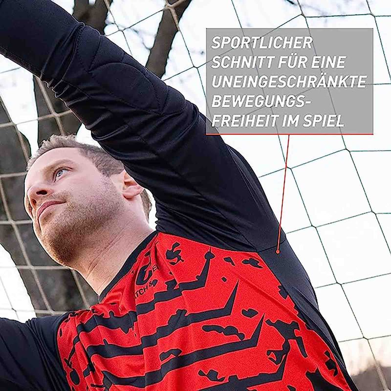 Trikot Protection Torwarttrikot Gr. XL Rot-Schwarz Fussball Torwart Shirt Oberteil
