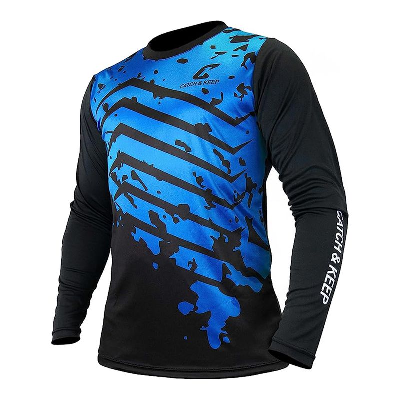 Trikot Protection Torwarttrikot Gr. 140 Blau-Schwarz Fussball Torwart Shirt Oberteil