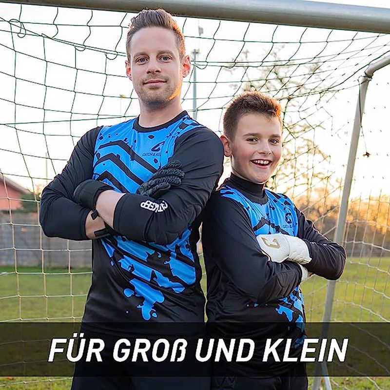 Trikot Protection Torwarttrikot Gr. XXL Blau-Schwarz Fussball Torwart Shirt Oberteil