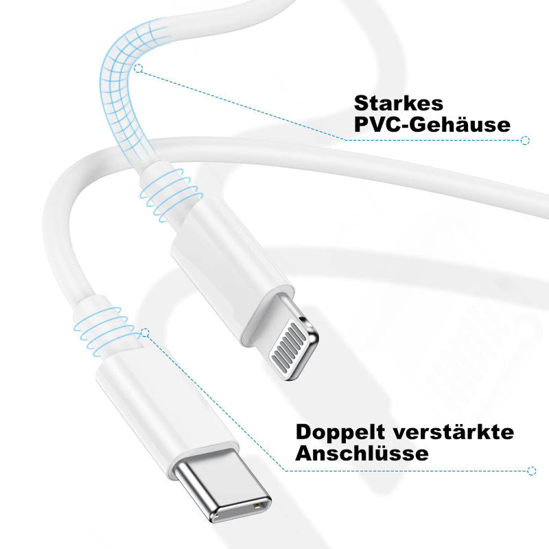 Lightning zu USB-C Kabel 3m Datenkabel mit USB-C-Anschluss für iPhone