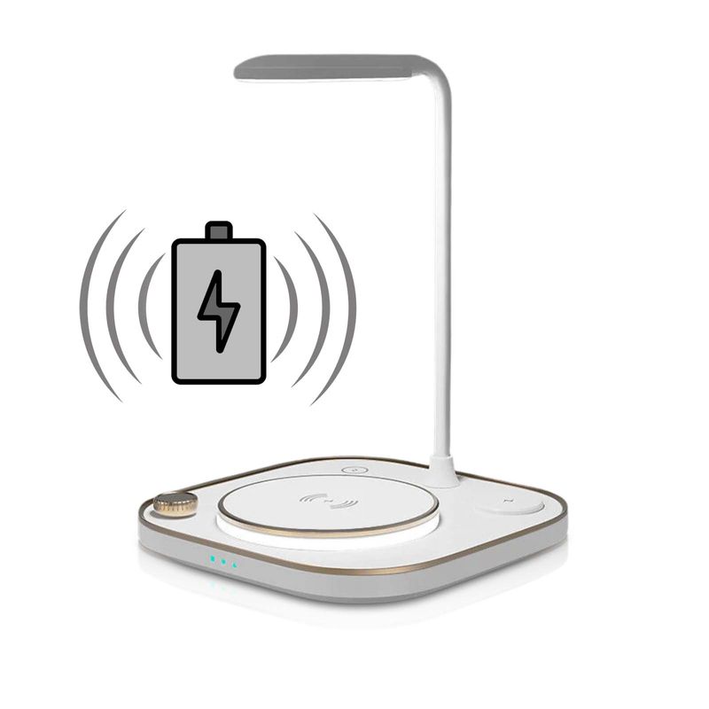 4-in-1 Tischlampe Schnelllader für Smartphone Smartwatch Kopfhörer