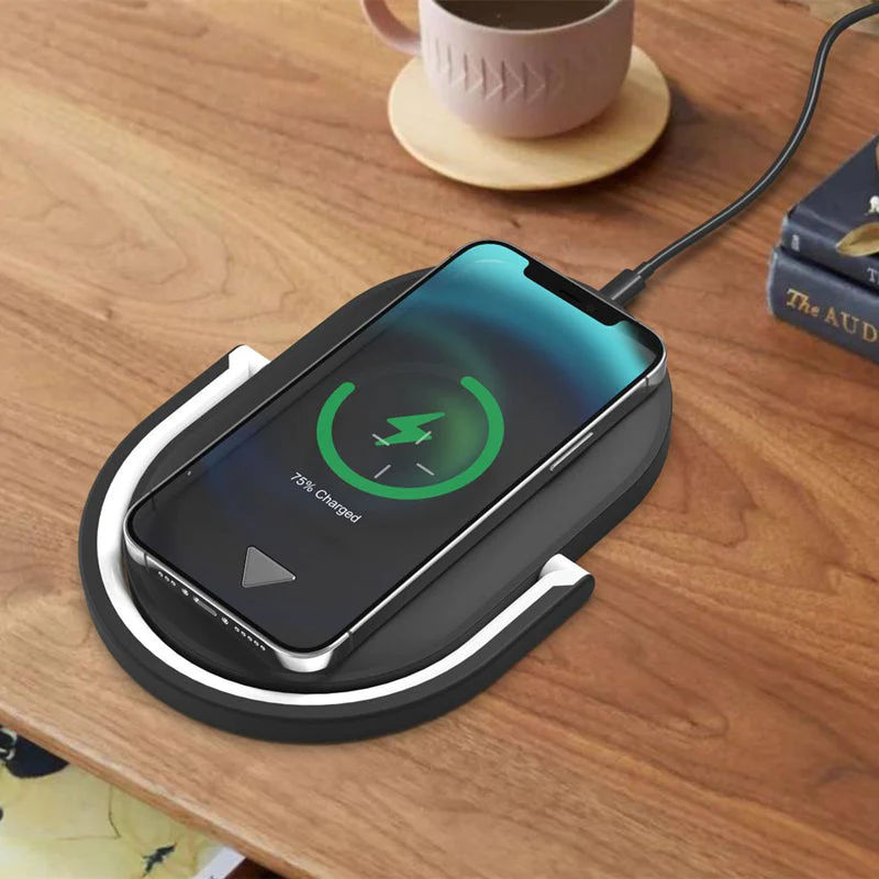 Ladestation mit Beleuchtung Smartphone Ladegerät Wireless Charger