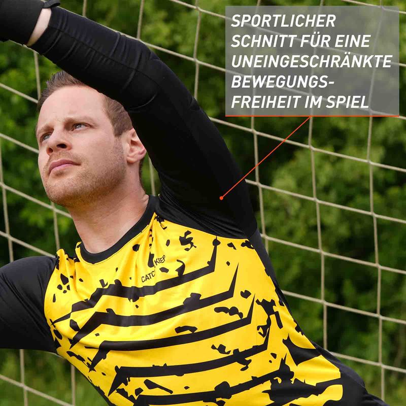 Trikot Protection Torwarttrikot Gr. 164 Gelb-Schwarz Fussball Torwart Shirt Oberteil