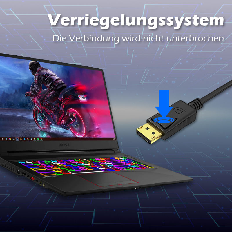 5m Bildschirmkabel DisplayPort Kabel DP-Kabel Monitoranschlusskabel