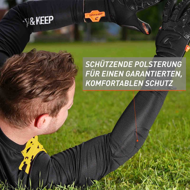 Trikot Protection Torwarttrikot Gr. XL Gelb-Schwarz Fussball Torwart Shirt Oberteil