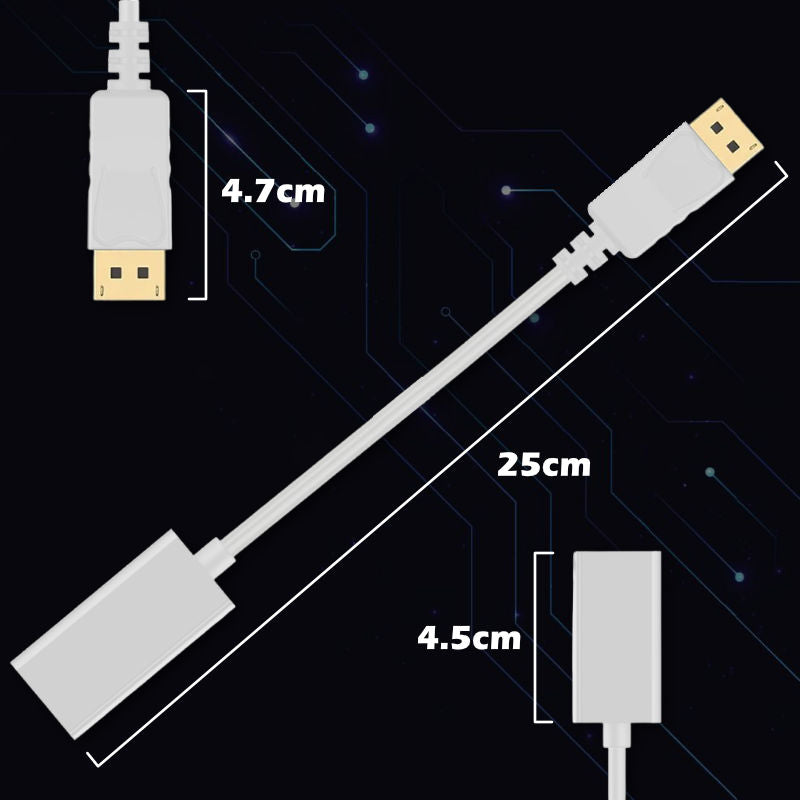 DisplayPort zu HDMI 25cm DisplayPort auf HDMI Konverter Adapterleitung