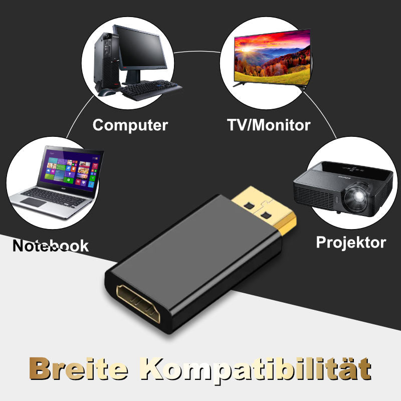 Adapter Displayport zu HDMI DP zu HDMI Adapter DP Stecker HDMI Buchse