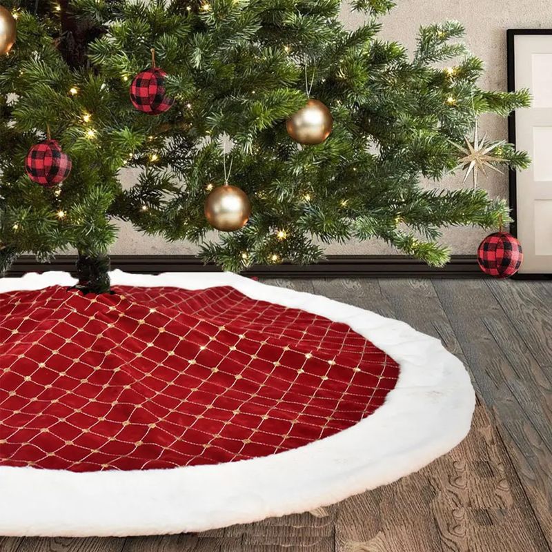 Christbaum-Rock Weihnachtsbaumdecke Tannenbaum-Teppich Baumrock-Matte