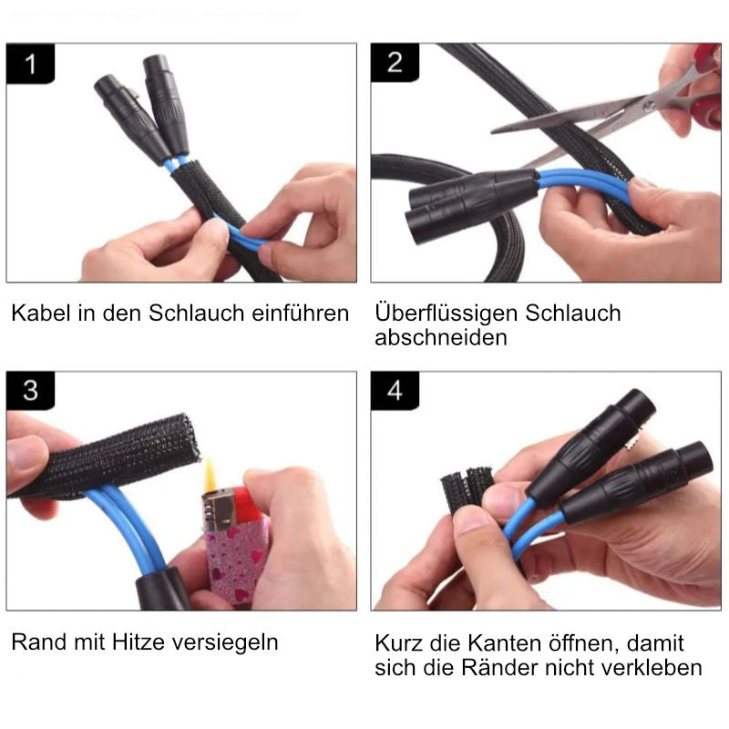 Schlauch zur Kabelführung Kabelmantel Kabelgewebeschlauch Kabelhülle