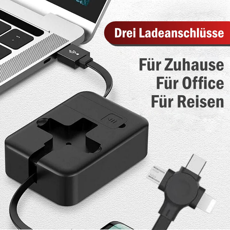 USB-Multianschlussladekabel USB-C Micro USB Lightning Ladekabel 3in1