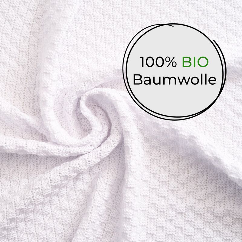 Babydecke Baumwolldecke Erstlingsdecke Wickeldecke Kinder Strickdecke