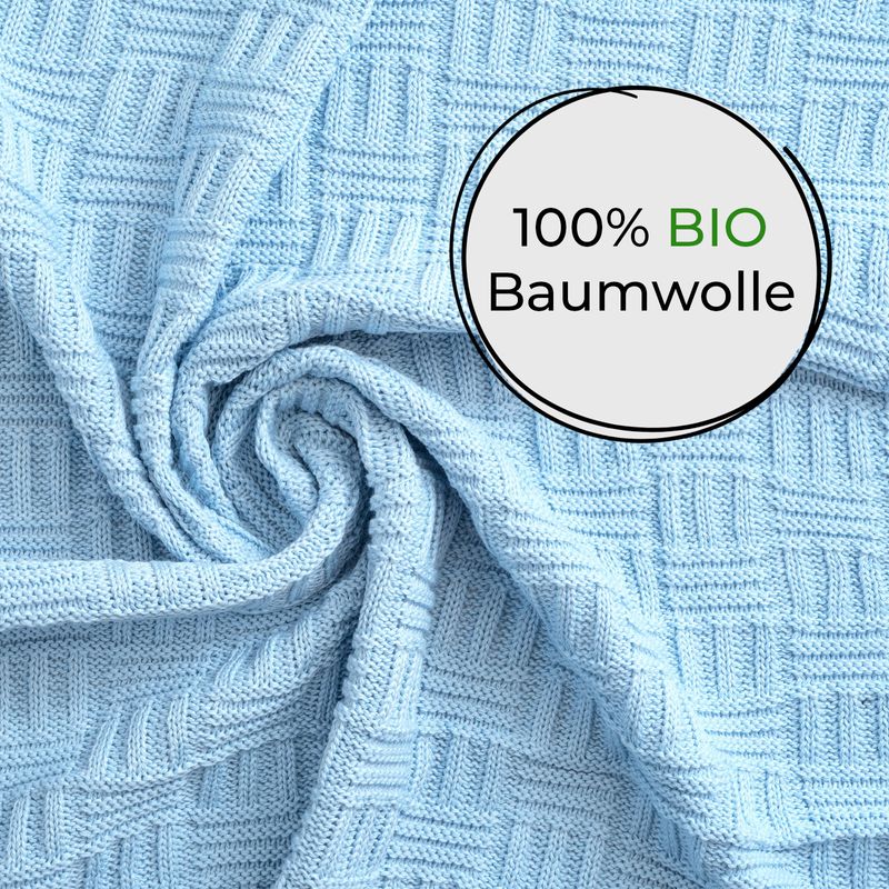 Babydecke Kuscheldecke Strickdecke Baumwolldecke Krabbeldecke