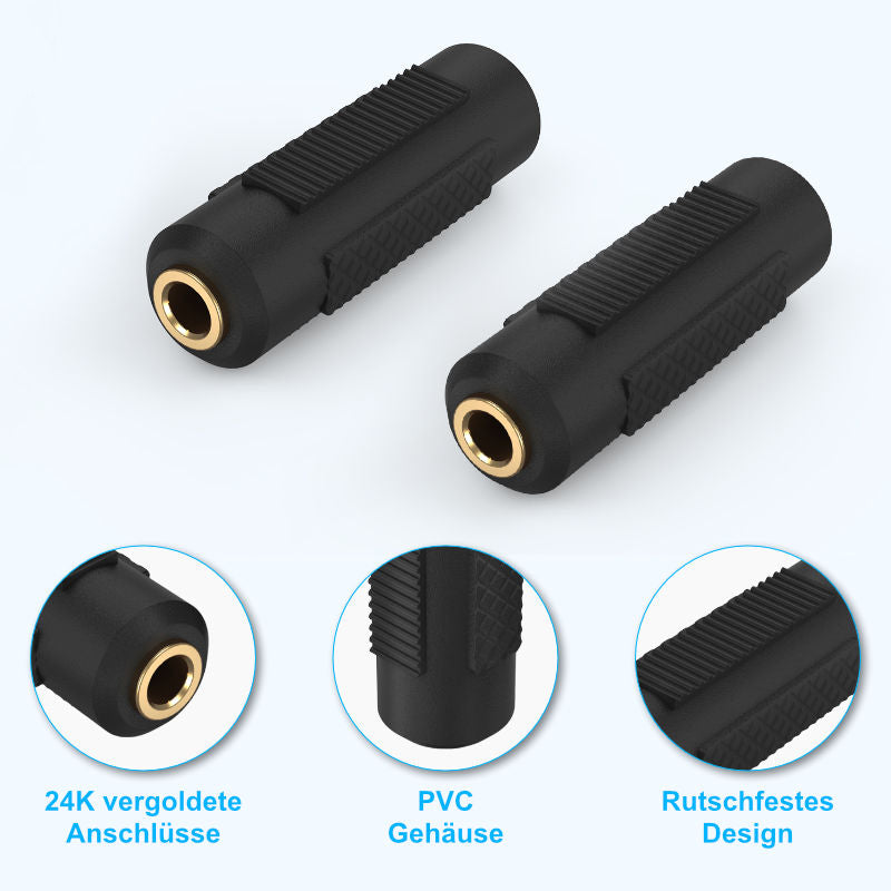 female Audio-Adapter Jackadapter female to female Klinkenkupplung