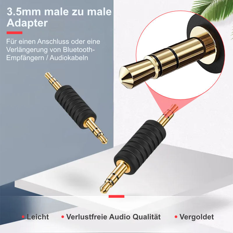 Audio-Adapter male to male Jackadapter male to male