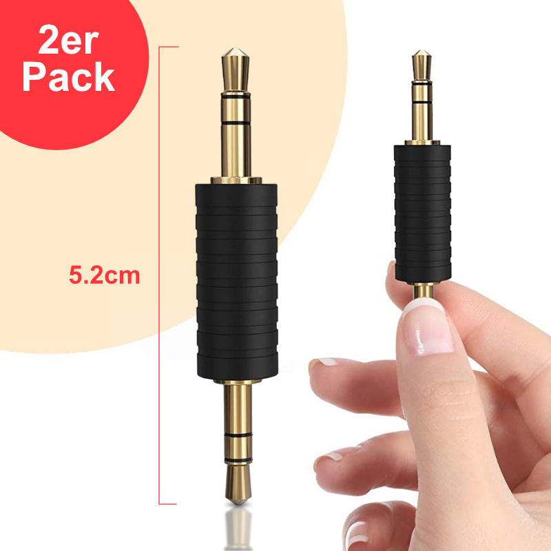 Audio-Adapter male to male Jackadapter male to male