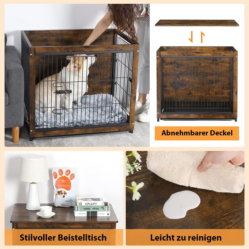 Möbel-Hundebox Grösse S Hundekäfig Haustierkäfig Beistelltisch
