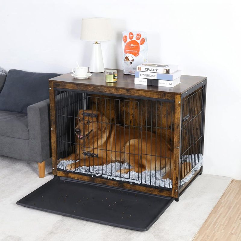 Möbel-Hundebox Grösse M Hundekäfig Haustierkäfig Beistelltisch
