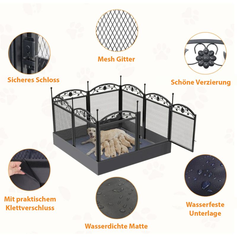 Tiergehege Freigehege Welpenauslauf Welpenlaufstall Welpengitter