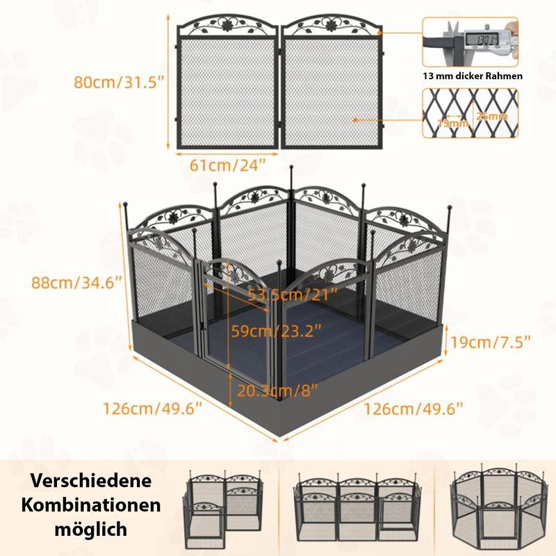 Tiergehege Freigehege Welpenauslauf Welpenlaufstall Welpengitter