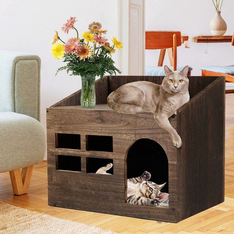 Katzenhaus XXL Katzenhöhle Haustier-Unterkunft Tierbehausung